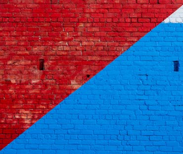 red and blue brick wall background